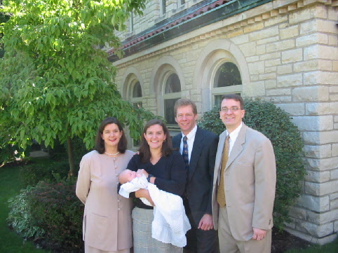 Jane with her parents and godparents